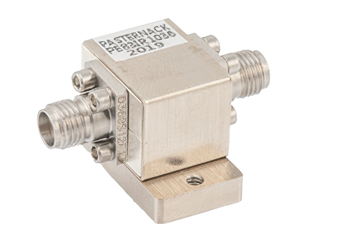 Isolator with 12 dB Isolation from 26.5 GHz to 40 GHz, 10 Watts and 2.92mm Female