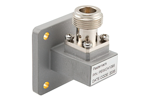 WR-75 UBR120 Flange to N Female Waveguide to Coax Adapter Operating from 9.84 GHz to 15 GHz