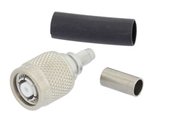 EZ-200-TM-RP - 逆極性 TNC オス コネクタ、圧着/ノンソルダー端子接続、LMR-200、PE-C200