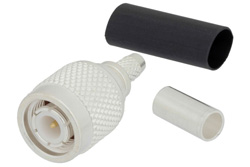 EZ-200-TM - TNC オス コネクタ、圧着/ノンソルダー端子接続、LMR-200、PE-C200