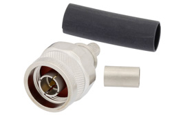 EZ-240-NMH-D - N オス コネクタ、圧着/ノンソルダー端子接続、LMR-240、PE-C240、RG8X