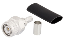 EZ-240-TM-X - TNC オス コネクタ、圧着/ノンソルダー端子接続、LMR-240、PE-C240