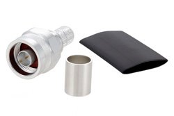 EZ-400-NMH-75-X - 75 Ω N オス コネクタ、圧着/ノンソルダー端子接続、LMR-400-75