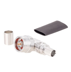 EZ-400-NMH-RA-X - N オス 直角コネクタ、圧着/ノンソルダー端子接続、LMR-400、PE-C400、PE-B400、PE-B405