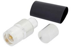 EZ-600-UM - UHF オス コネクタ、圧着/ノンソルダー端子接続、LMR-600、PE-C600