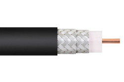 PE-B305 - 75 Ω フレキシブル RG59 型 同軸ケーブル 0.305 インチ外径 ダブルシールド PVC 被覆