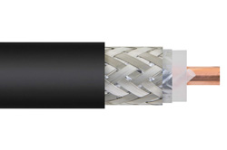 PE-B405 - フレキシブル RG8 型 同軸ケーブル 0.405 インチ外径 ダブルシールド PVC 被覆