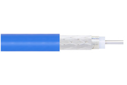 PE-P086 - フレキシブルバージョン、セミリジッド代替同軸ケーブル 0.104 直径、ダブルシールド、 青色 FEP 被覆