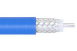 PE-P141 - フレキシブルバージョン, セミリジッド代替 同軸 ケーブル 0.163 直径 ;  ダブルシールド 青色 FEP 被覆