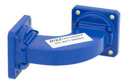 PE-W112B002 - WR-112 商用グレード 導波管 H-ベンド、UG-51/U フランジ、動作範囲 7.05 GHz 〜 10 GHz