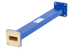 PE-W112S001-12 - WR-112 商用グレード 直管導波管セクション 12 インチ長、UG-51/U フランジ、動作範囲 7.05 GHz 〜 10 GHz