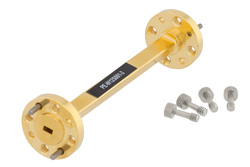 PE-W12S001-3 - WR-12 計装グレード 直管導波管セクション 3 インチ長、UG-387/U フランジ、動作範囲 60 GHz 〜 90 GHz