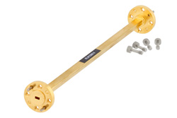 PE-W12S001-6 - WR-12 計装グレード 直管導波管セクション 6 インチ長、UG-387/U フランジ、動作範囲 60 GHz 〜 90 GHz