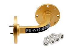 PE-W19B001A - WR-19 計測グレード 導波管 E-ベンド, UG-383/U-M フランジ 動作周波数 40 GHz ～ 60 GHz
