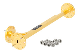 PE-W19CP003-10 - WR-19導波管 10 dB ブロードウォール結合器、UG-383/Uラウンドカバーフランジ、E 面 結合ポート、40 GHz 〜 60 GHz、真鍮銅