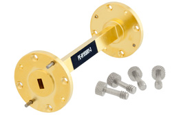 PE-W19S001-3 - WR-19 計装グレード 直管導波管セクション 3 インチ長、UG-383/U-Mod フランジ、動作範囲 40 GHz 〜 60 GHz