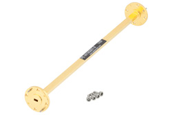 PE-W19S001-9 - WR-19 計装グレード 直管導波管セクション 9 インチ長、UG-383/U-Mod 円形フランジ、40 GHz 〜 60 GHz