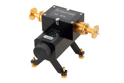 PE-W22AT5002 - WR-22 導波管指定目盛付減衰器、0 〜 60 dB、33 GHz 〜 50 GHz、UG-383/U 円形フランジ、ダイヤル式
