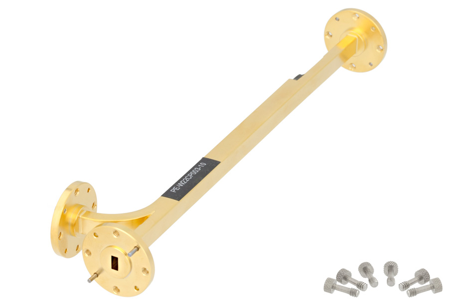 PE-W22CP003-10 - WR-22導波管 10 dB ブロードウォール結合器、UG-383/Uラウンドカバーフランジ、E 面 結合ポート、33 GHz 〜 50 GHz、真鍮銅