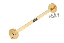 PE-W22S001-9 - WR-22 計装グレード 直管導波管セクション 9 インチ長、UG-383/U フランジ、動作範囲 33 GHz 〜 50 GHz