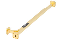 PE-W28CP003-20 - WR-28導波管 20 dB ブロードウォール結合器、UG-599/Uスクエアカバーフランジ、E 面 結合ポート、26.5 GHz 〜 40 GHz、真鍮銅