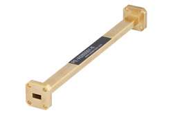 PE-W28S001-6 - WR-28 計装グレード 直管導波管セクション 6 インチ長、UG-599/U フランジ、動作範囲 26.5 GHz 〜 40 GHz