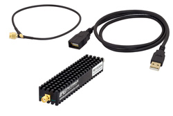 PE11S3904 - USB 周波数シンセサイザモジュール、フェーズロックループ (PLL)、21 GHz 〜 24 GHz 出力、SMA