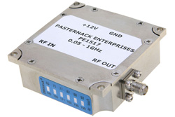 PE1517 - 12 dBm P1dB、50 MHz から 1,000 MHz、ゲインブロック増幅器、22 dB ゲイン、3.5 dB NF、SMA