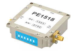 PE1518 - 12 dBm P1dB、50 MHz から 2 GHz、ゲインブロック増幅器、22 dB ゲイン、3.5 dB NF、SMA