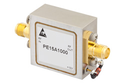 PE15A1000 - 1.5 dB NF、10 dBm Psat、1 GHz  〜 2 GHz、低ノイズ増幅器、35 dB ゲイン、SMA