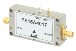 PE15A4017 - 1 W P1dB、20 MHz  〜 3 GHz、中電力増幅器、GaAs、27 dB ゲイン、39 dBm IP3、SMA