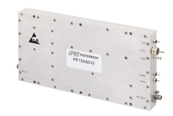 PE15A5010 - 50 dB ゲイン、50 W P1dB、800 MHz  〜 1 GHz、大電力増幅器、66 dBm IP3、SMA