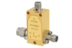 PE1610 - 50 Ω 2.4mmプラグ/ジャックバイアス・ティー; 100 KHz - 50 GHz