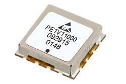 PE1V11000 - 表面実装 (SMT)電圧制御発振器 (VCO)、10 MHz 〜 20 MHz、位相雑音 -140 dBc/Hz、0.5 インチ パッケージ