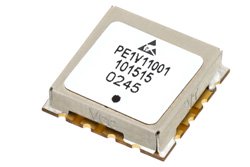 PE1V11001 - 表面実装 (SMT)電圧制御発振器 (VCO)、18 MHz 〜 30 MHz、位相雑音 -140 dBc/Hz、0.5 インチ パッケージ