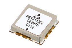 PE1V11002 - 表面実装 (SMT)電圧制御発振器 (VCO)、25 MHz 〜 50 MHz、位相雑音 -140 dBc/Hz、0.5 インチ パッケージ