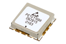 PE1V11008 - 表面実装 (SMT)電圧制御発振器 (VCO)、75 MHz 〜 150 MHz、位相雑音 -130 dBc/Hz、0.5 インチ パッケージ