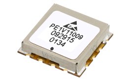 PE1V11009 - 表面実装 (SMT)電圧制御発振器 (VCO)、100 MHz 〜 200 MHz、位相雑音 -134 dBc/Hz、0.5 インチ パッケージ