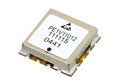 PE1V11012 - 表面実装 (SMT)電圧制御発振器 (VCO)、300 MHz 〜 400 MHz、位相雑音 -122 dBc/Hz、0.5 インチ パッケージ