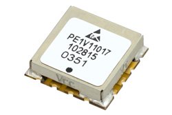PE1V11017 - 表面実装 (SMT)電圧制御発振器 (VCO)、800 MHz 〜 1.2 GHz、位相雑音 -117 dBc/Hz、0.5 インチ パッケージ