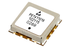 PE1V11018 - 表面実装 (SMT)電圧制御発振器 (VCO)、1.2 GHz 〜 1.8 GHz、位相雑音 -110 dBc/Hz、0.5 インチ パッケージ