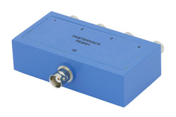 PE2001 - 50 Ω、BNC 電力4分配器、2 MHz 〜 500 MHz、定格 1 W