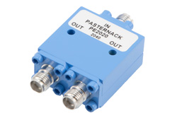 PE2020 - 50 Ω、SMA ウィルキンソン電力2分配器、7 GHz 〜 12.4 GHz、定格 10 W