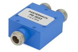 PE2033 - 50 Ω、N ウィルキンソン電力2分配器、1 GHz 〜 2 GHz、定格 50 W