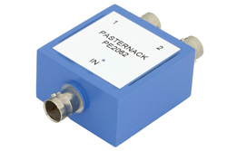 PE2062 - 75 Ω、BNC 電力2分配器、10 MHz 〜 1 GHz、定格 1 W