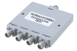 PE20DV1048 - 50 Ω、SMA 電力4分配器、6 GHz 〜 18 GHz、定格 30 W