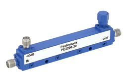 PE2200-30 - 方向性 30 dB SMA 結合器、最大 1,000 MHz、最大定格 50 W