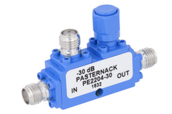 PE2204-30 - 方向性 30 dB SMA 結合器、最大 8 GHz、最大定格 50 W