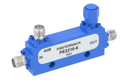 PE2210-6 - 方向性 6 dB SMA 結合器、最大 8 GHz、最大定格 50 W