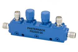 PE2220-20 - 双方向性 20 dB SMA 結合器、最大 5.2 GHz、最大定格 50 W